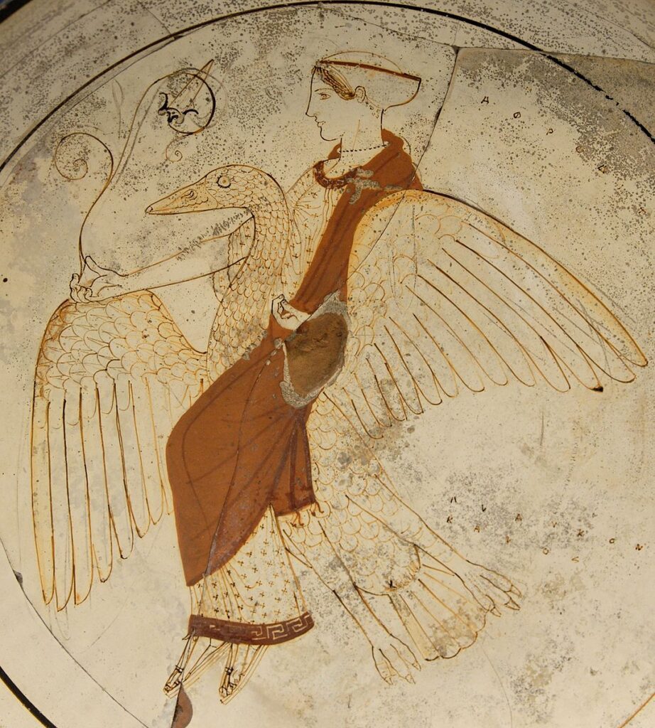 symbolism of animals in Greek vase paintings - swan as beauty and song