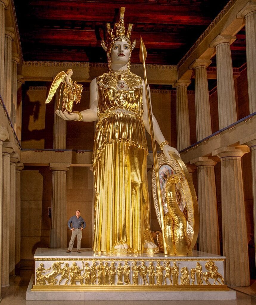 Full-scale replica of Athena Parthenos in the Nashville Parthenon.