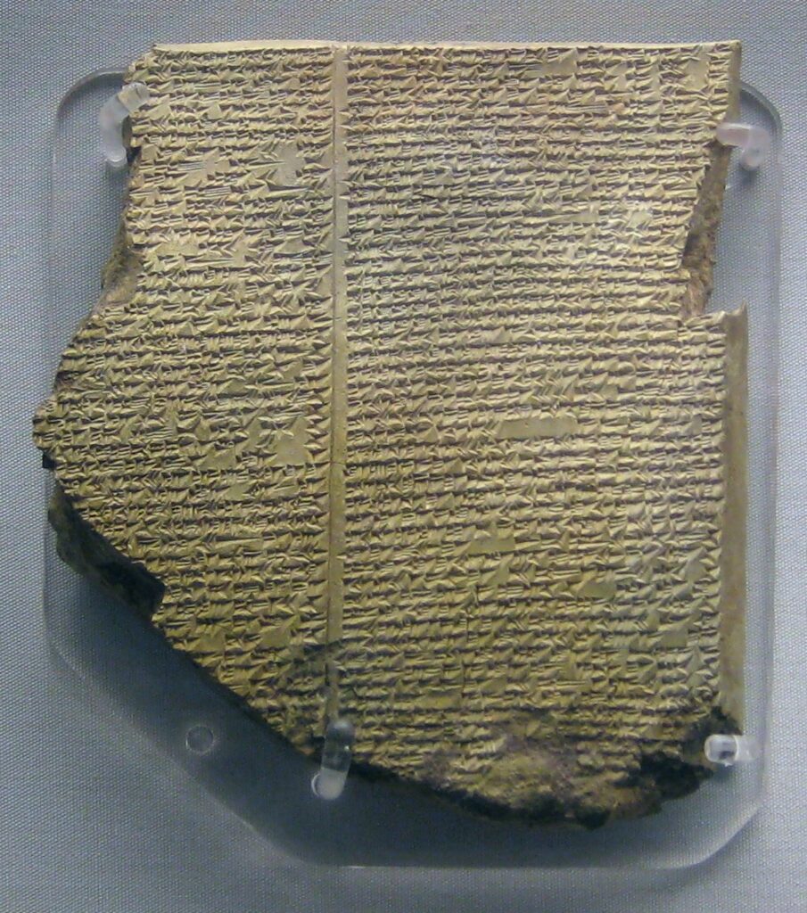 From Myth to History via cuneiform: the Flood Tablet from the Epic of Gilgamesh.