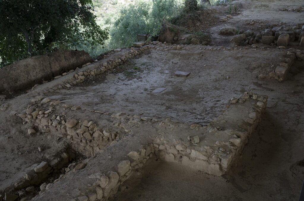 Excavated remains at the Palace of Nestor site in Messenia.