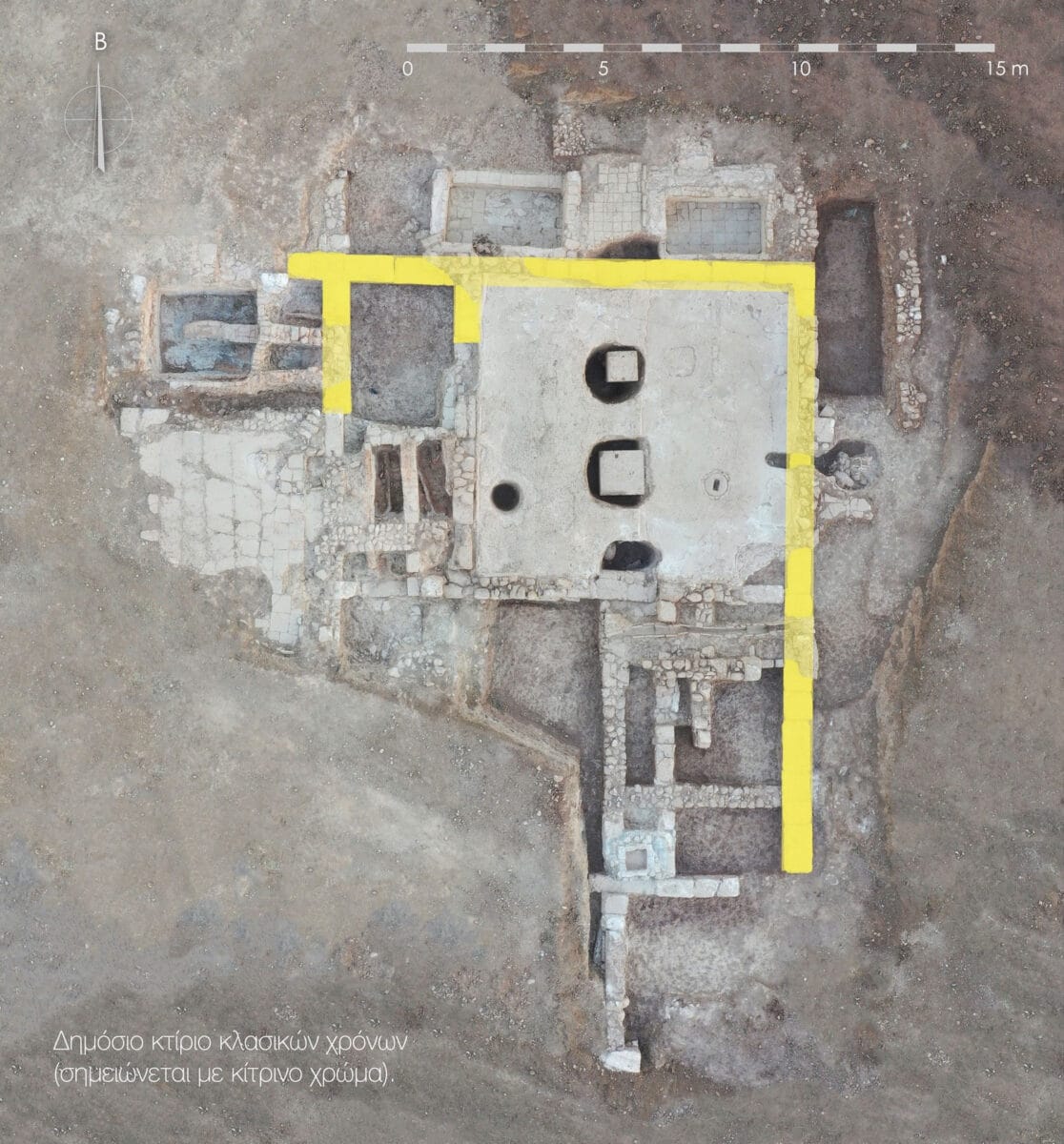 Archaeological remains of streets and structures in ancient Tenea.