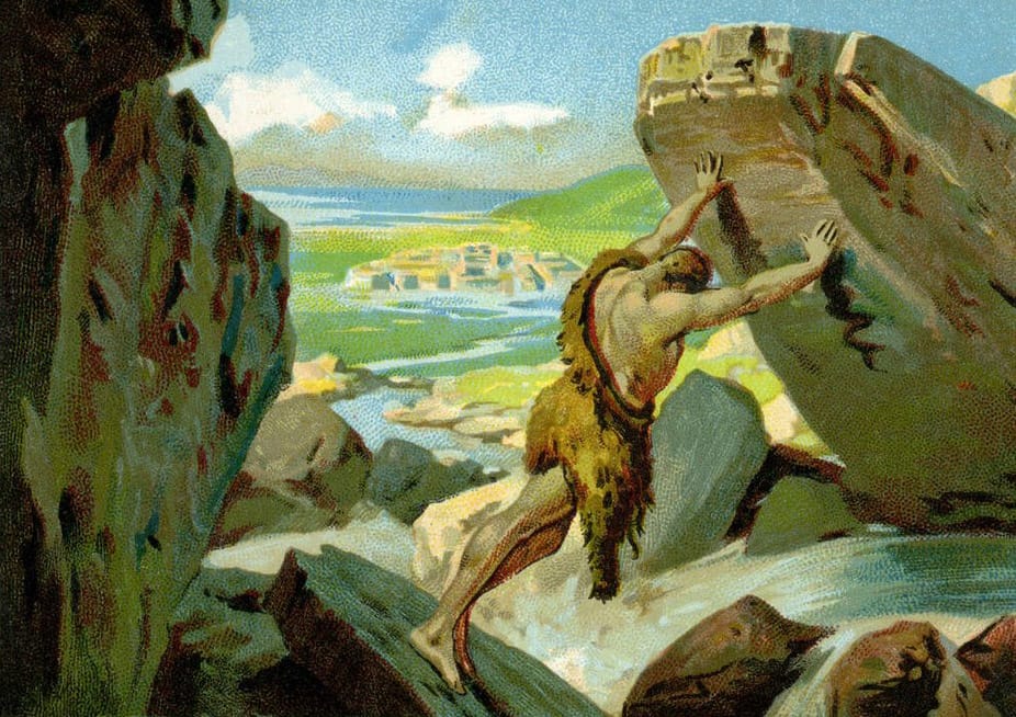 Herakles cleaning the Augean Stables