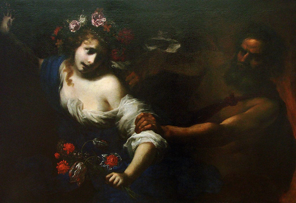 Italian Baroque painting showing Roman underworld deities